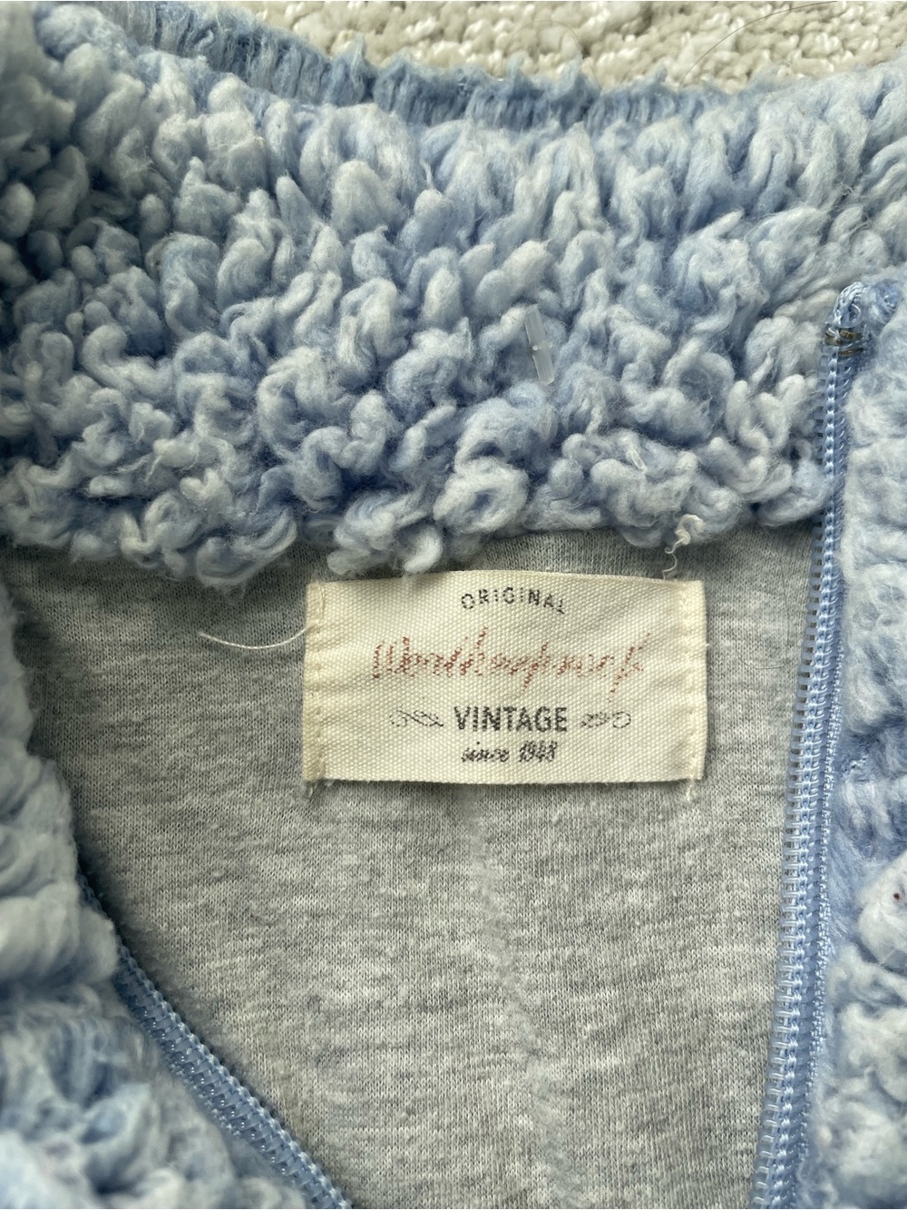 Cozy Plush Quarter-Zip Sherpa Pullover - Light Blue - Picture 2 of 3